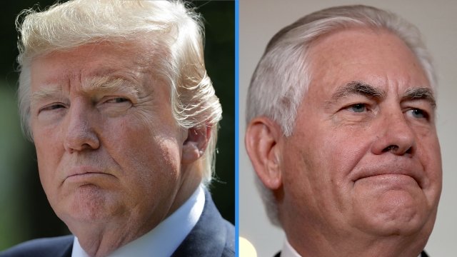 President Donald Trump and Secretary of State Rex Tillerson