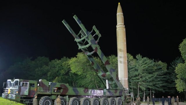 North Korea images of a Hwasong-14 intercontinental missile