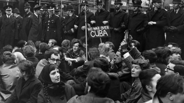 A 1962 sit-in protesting the Cuban missile crisis