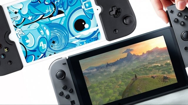 Nintendo Switch and GameVice side-by-side.