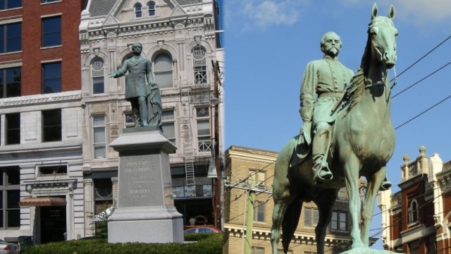 Statues of Breckinridge and Morgan