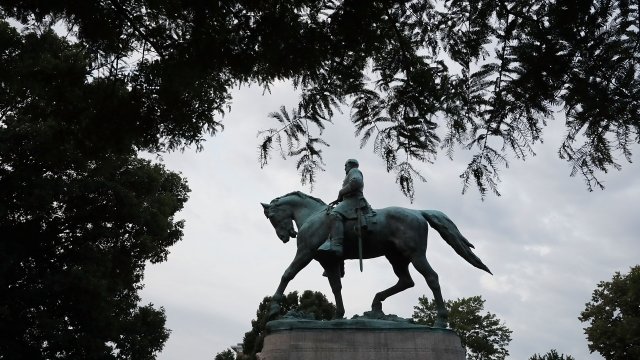 Statue of Confederate Gen. Robert E. Lee in Charlottesville, Virginia.