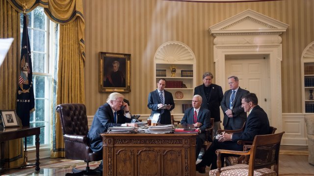 President Trump and some of his former staffers