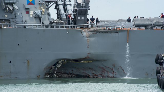USS John S. McCain ship damage