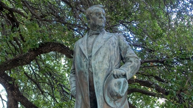 A statue of John Reagan at the University of Texas at Austin.