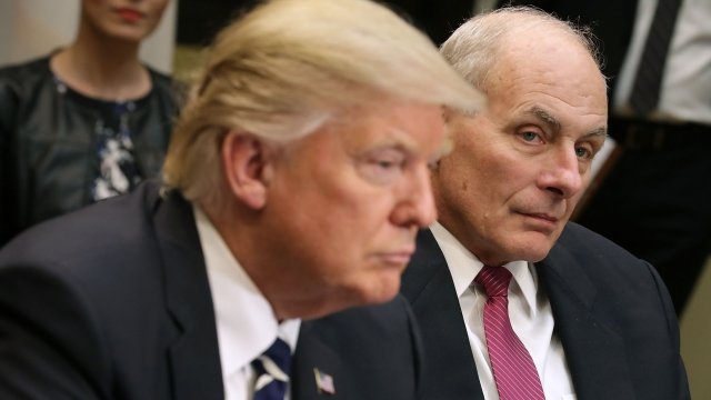 President Donald Trump and chief of staff John Kelly