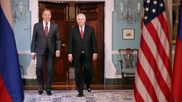 Russian Foreign Minister Sergey Lavrov and U.S. Secretary of State Rex Tillerson.