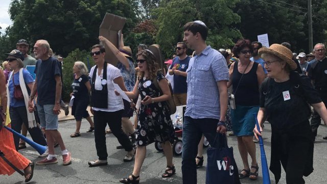 The interfaith community marches in solidarity against hate in Charlottesville, Virginia.
