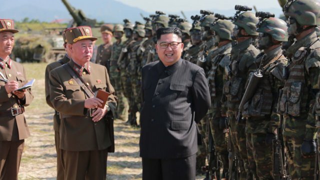 North Korean leader Kim Jong-un meets with his military