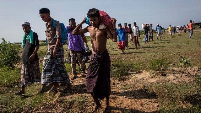 Rohingya refugees relocate in Indonesia.