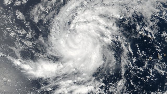 Satellite image of Tropical Storm Irma in the Eastern Atlantic Ocean