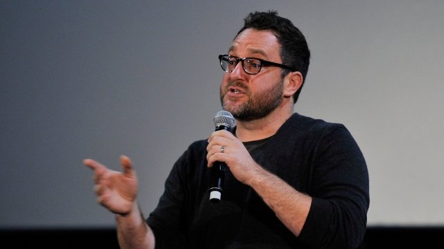 Director Colin Trevorrow speaks at an event