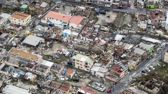 The destruction Hurricane Irma left behind in St. Martin.