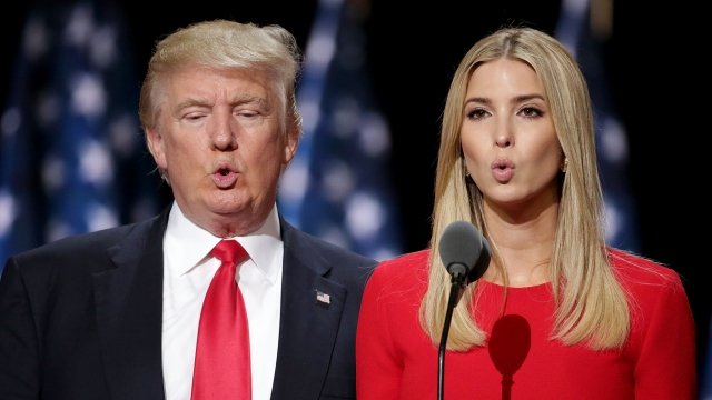 Then-candidate Donald Trump and Ivanka Trump at the Republican National Convention in 2016.