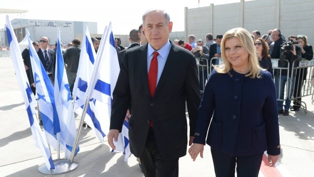 Benjamin Netanyahu and his wife Sara Netanyahu