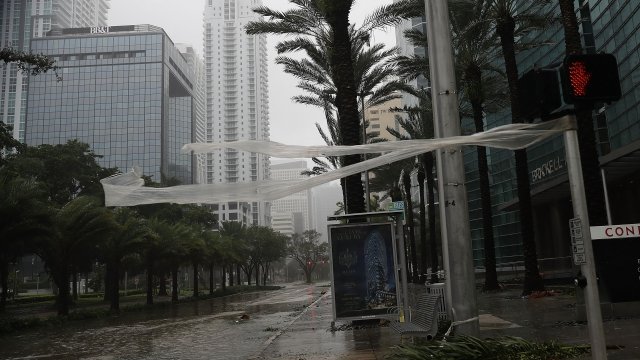 Hurricane Irma arrives in Miami, Florida on Sunday.