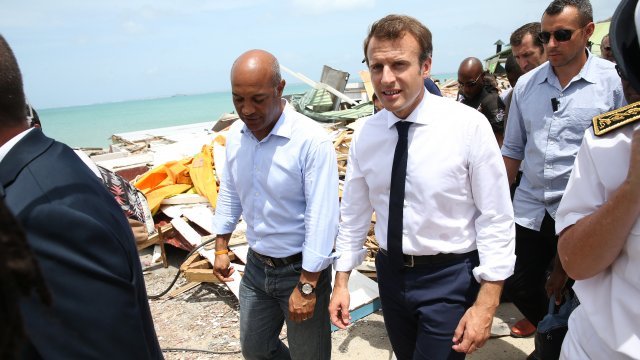 Emmanuel Macron visits St. Martin
