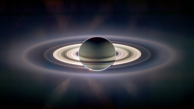 Cassini takes a photo of Saturn as it passes in front of our own sun
