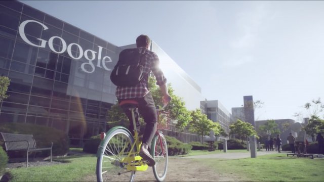 Google intern bikes by headquarters.