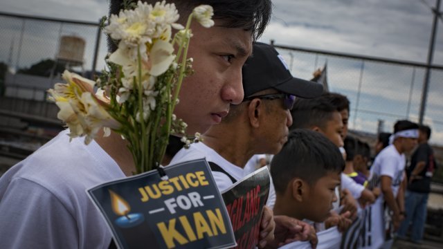 People protest extrajudicial killings in Caloocan City