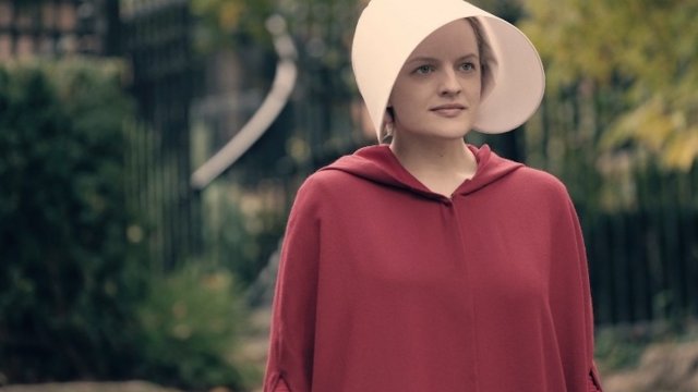 Actress Elisabeth Moss in "The Handmaid's Tale."