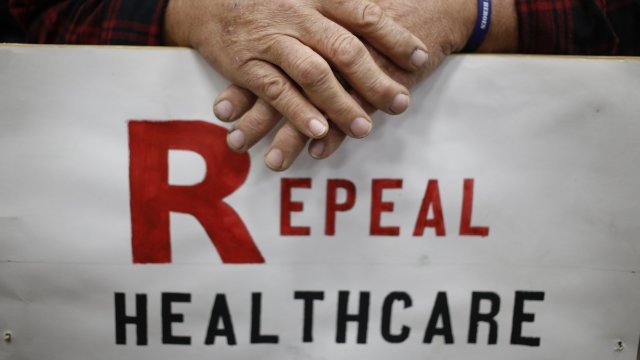 A "repeal" sign