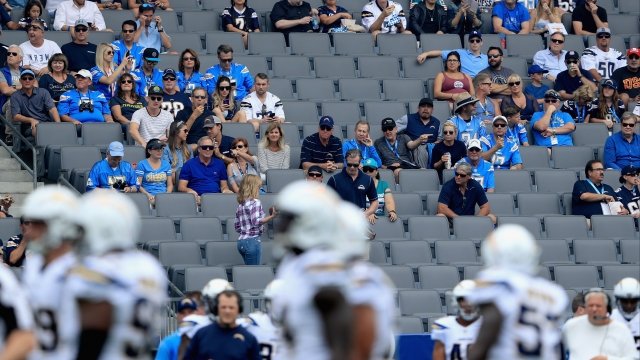 Empty seats at the Chargers home opener game