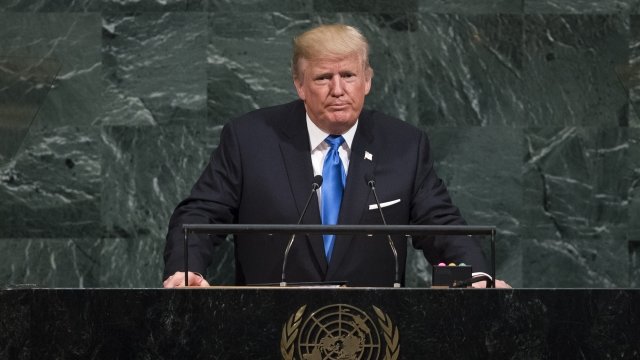 Donald Trump speaks at the United Nations