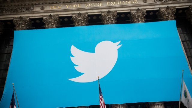 Twitter flag at New York Stock Exchange