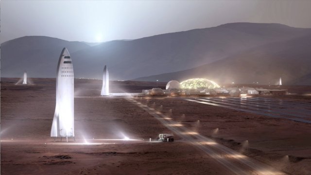 Concept animation of "BFR" rocket