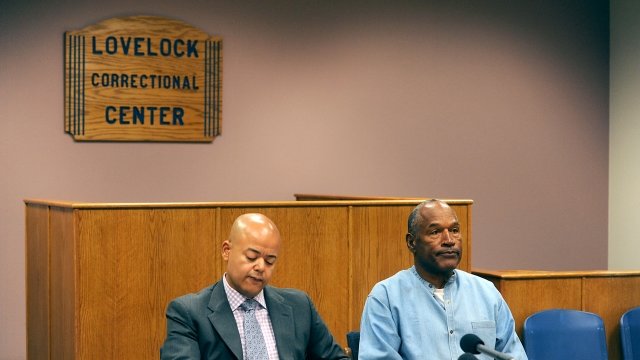 O.J. Simpson (right) with his attorney, Malcolm LaVergne