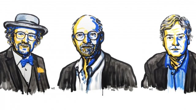 Nobel Prize winners Jeffrey C. Hall, Michael Rosbash and Michael W. Young.