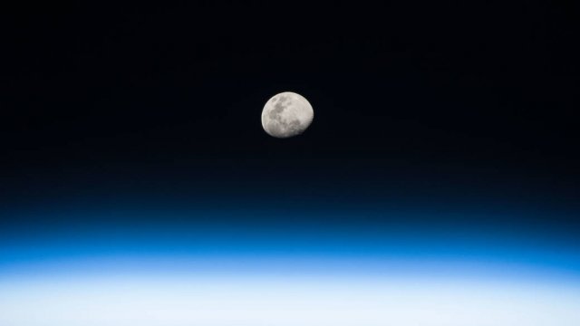 The moon viewed from the International Space Station
