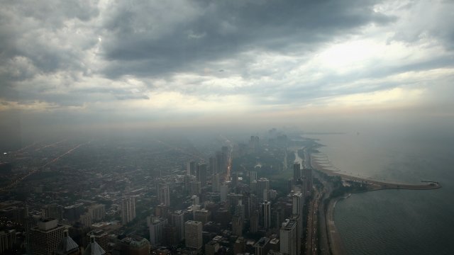 Storm clouds over Chicago