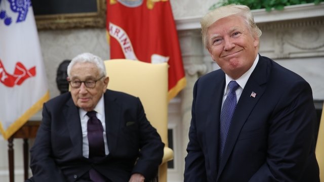 Trump meets with Henry Kissinger.