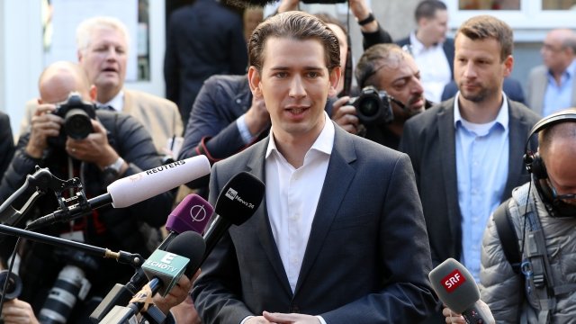 Austrian Foreign Minister Sebastian Kurz, who's projected to become the next chancellor.