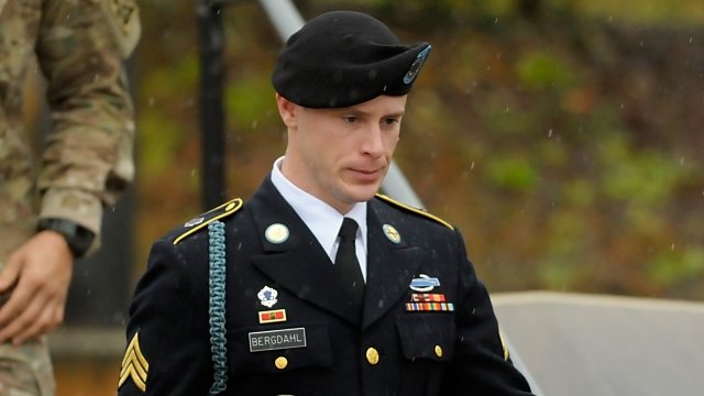 Army Sgt. Bowe Bergdahl of Hailey, Idaho, leaves a military courthouse.