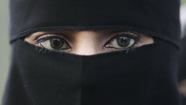 Woman wearing a niqab