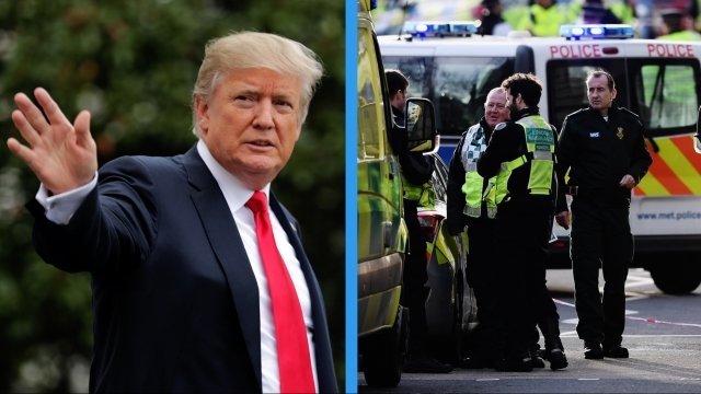 Trump links rise in UK crime to "Radical Islamic terror."