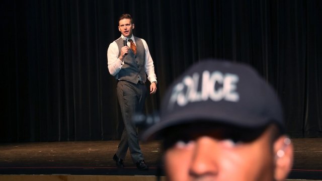 White nationalist Richard Spencer speaks at the Curtis M. Phillips Center for the Performing Arts.