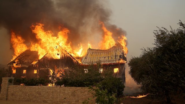 Structure fire in northern California