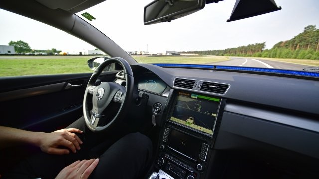 Driver in autonomous self-driving car