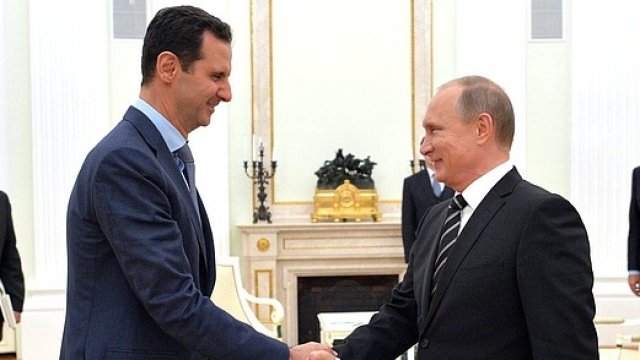 Syria's Bashar al-Assad and Russia's Vladimir Putin