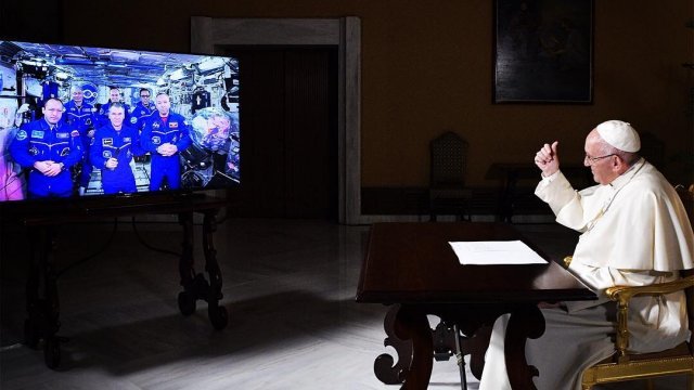 Pope Francis call the International Space Station from the Vatican