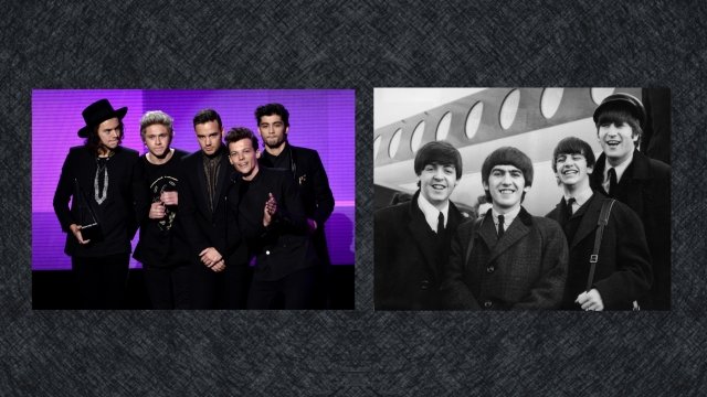 One Direction in 2014, and the Beatles in 1964.