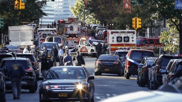 The scene of a New York City terror attack