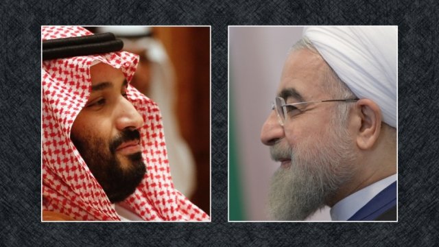 Saudi's Crown Prince Mohammed bin Salman, Iranian President Hassan Rouhani