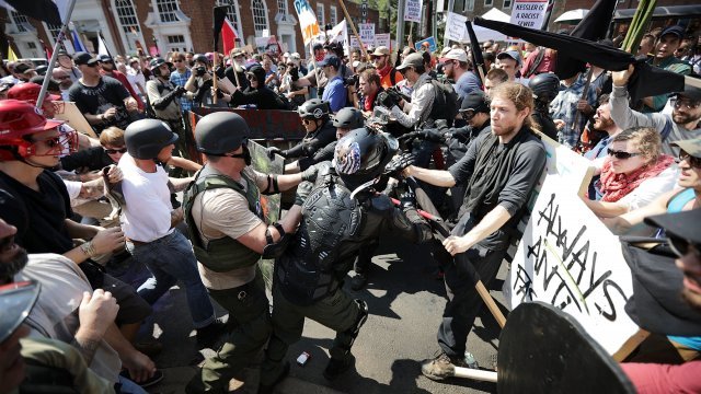 White nationalists and counterprotesters clash in Charlottesville, Virginia