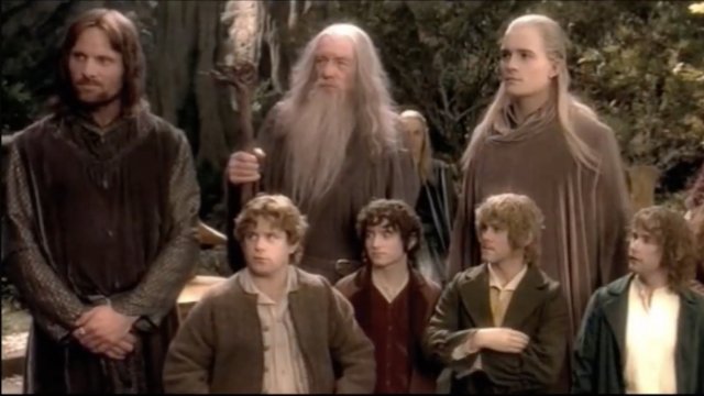 Part of the main cast of the first movie in the "Lord of the Rings" trilogy.