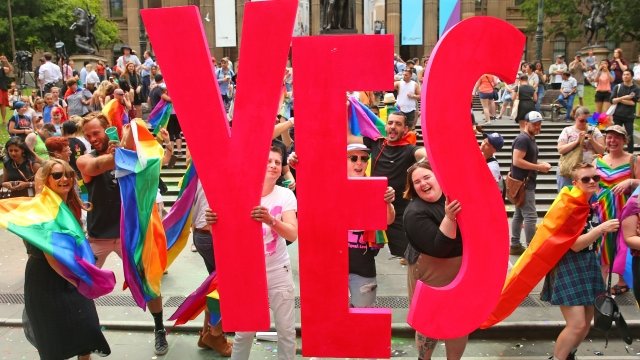 Australians celebrate postal vote for same-sex marriage